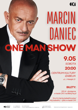 Izabelin Wydarzenie Kabaret Marcin Daniec One Man Show